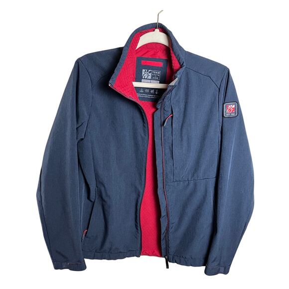 Oobe Chick-Fil-A | Team Style Zippered Jacket Blue with Red Lining Size Med - Picture 1 of 7